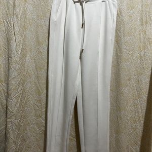 Women's white leisure joggers